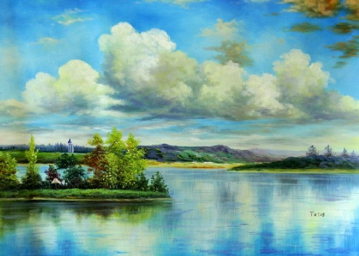 Картина "Озеро" Цена: 8200 руб. Размер: 70 x 50 см.