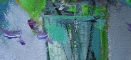 Картина "Пармские фиалки" Цена: 4500 руб. Размер: 30 x 40 см. Увеличенный фрагмент.