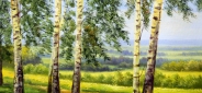 Картина "Пейзаж с березами" Цена: 7700 руб. Размер: 50 x 40 см.