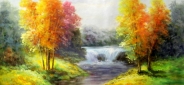 Картина "Пейзаж с горным ручьем" Цена: 6900 руб. Размер: 60 x 50 см.