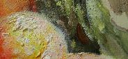 Картина "Персики" Цена: 8000 руб. Размер: 30 x 80 см. Увеличенный фрагмент.