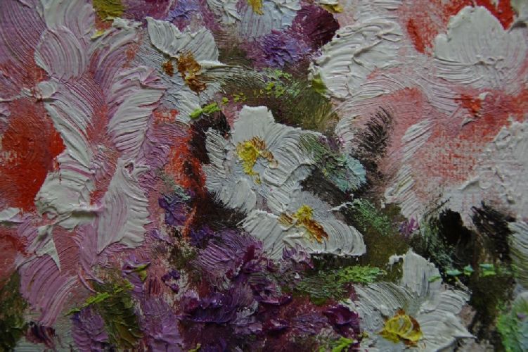 Картина "Фиолетовые оттенки" Цена: 5100 руб. Размер: 40 x 30 см. Увеличенный фрагмент.