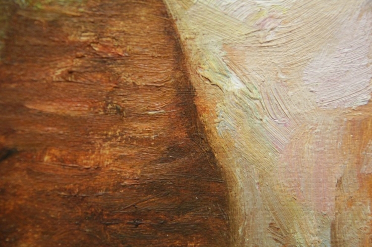 Картина "Фрукты и кувшин" Цена: 8700 руб. Размер: 60 x 50 см. Увеличенный фрагмент.