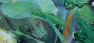 Картина "Пионы и лилии" Цена: 6000 руб. Размер: 50 x 60 см. Увеличенный фрагмент.