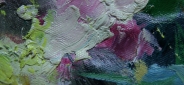 Картина "Пионы и лилии" Цена: 6000 руб. Размер: 50 x 60 см. Увеличенный фрагмент.