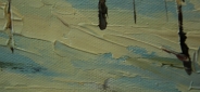 Картина "Пришла зима" Цена: 10300 руб. Размер: 90 x 60 см. Увеличенный фрагмент.