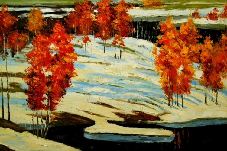 Картина "Пришла зима" Цена: 10300 руб. Размер: 90 x 60 см.