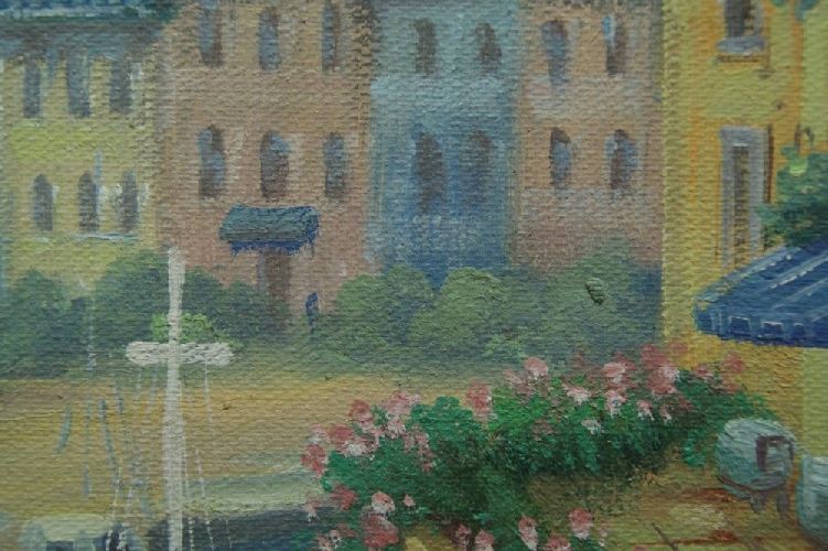 Картина "Раннее утро в Венеции" Цена: 9200 руб. Размер: 60 x 50 см. Увеличенный фрагмент.