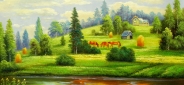 Картина маслом "Речка" Цена: 9200 руб. Размер: 70 x 50 см.