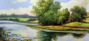 Картина "Речка в полдень" Цена: 13900 руб. Размер: 90 x 60 см.