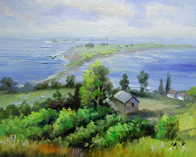Картина "Село" Цена: 5100 руб. Размер: 25 x 20 см.