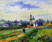 Картина "Село в глубинке"