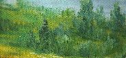 Картина "Сельский пейзаж" Цена: 9200 руб. Размер: 70 x 50 см. Увеличенный фрагмент.