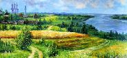 Картина "Сельский пейзаж" Цена: 9200 руб. Размер: 70 x 50 см.
