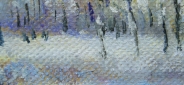 Картина "Снег в Аржантёе" Цена: 6600 руб. Размер: 60 x 50 см. Увеличенный фрагмент.