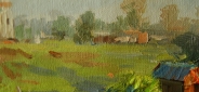 Картина "Солнечная поляна" Цена: 5600 руб. Размер: 25 x 20 см. Увеличенный фрагмент.