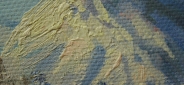 Картина "Солнечная зима" Цена: 7400 руб. Размер: 40 x 30 см. Увеличенный фрагмент.