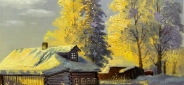 Картина "Солнечная зима" Цена: 7400 руб. Размер: 40 x 30 см.