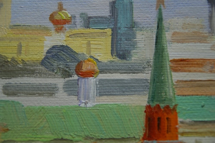 Картина "Столица" Цена: 28900 руб. Размер: 90 x 60 см. Увеличенный фрагмент.