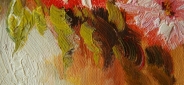 Картина "Светлые пионы" Цена: 5100 руб. Размер: 40 x 30 см. Увеличенный фрагмент.
