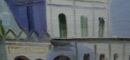 Картина "Свято-Троицкий монастырь" Цена: 5600 руб. Размер: 20 x 25 см. Увеличенный фрагмент.