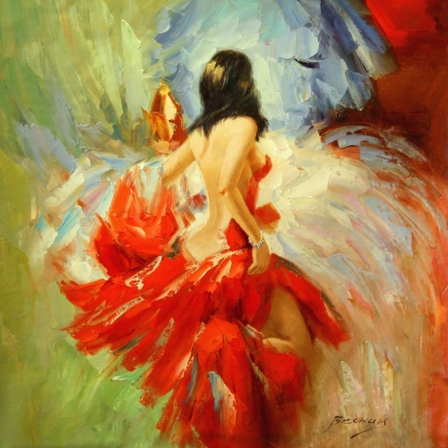 Картина "Танцовщица" Цена: 12600 руб. Размер: 80 x 80 см.