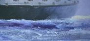 Картина "Трехмачтовый корабль" Цена: 7000 руб. Размер: 60 x 50 см. Увеличенный фрагмент.