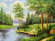 Картина "Тропинка к озеру"