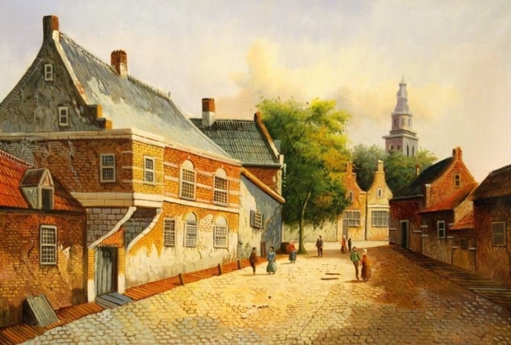 Картина "Улица в Голландии" Цена: 12400 руб. Размер: 90 x 60 см.