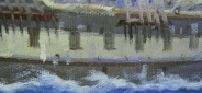 Картина "В море" Цена: 15400 руб. Размер: 90 x 60 см. Увеличенный фрагмент.