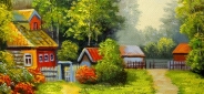 Картина "В селе" Цена: 6600 руб. Размер: 40 x 30 см.