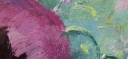 Картина "Ваза с тюльпаны" Цена: 10300 руб. Размер: 60 x 60 см. Увеличенный фрагмент.