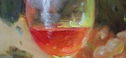 Картина "Вино и фрукты" Цена: 13000 руб. Размер: 90 x 60 см. Увеличенный фрагмент.