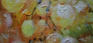 Картина маслом "Виноград и бабочка" Цена: 14900 руб. Размер: 60 x 90 см. Увеличенный фрагмент.