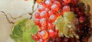Картина "Виноградные грозди" Цена: 8200 руб. Размер: 30 x 80 см.