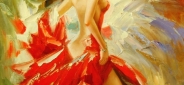 Картина "Яркий танец" Цена: 8600 руб. Размер: 50 x 60 см.