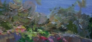 Картина "Южные берега" Цена: 6300 руб. Размер: 60 x 50 см. Увеличенный фрагмент.