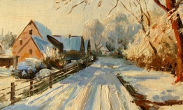 Чем хороши картины с изображением зимы в деревне?