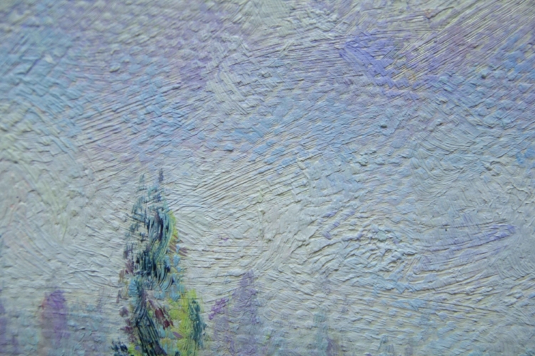 Картина "Моне Пейзаж" Цена: 8000 руб. Размер: 50 x 60 см. Увеличенный фрагмент.