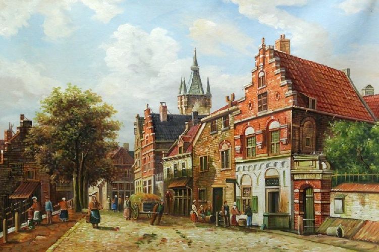 Картина "19 век в Голландии" Цена: 18900 руб. Размер: 90 x 60 см.