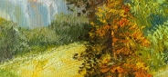 Картина "Миниатюра с горами" Цена: 5400 руб. Размер: 40 x 30 см. Увеличенный фрагмент.