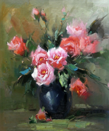 Картина "Яркие розы" Цена: 8700 руб. Размер: 50 x 60 см.