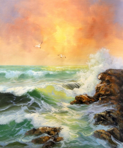Картина "Морской закат" Цена: 6900 руб. Размер: 50 x 60 см.