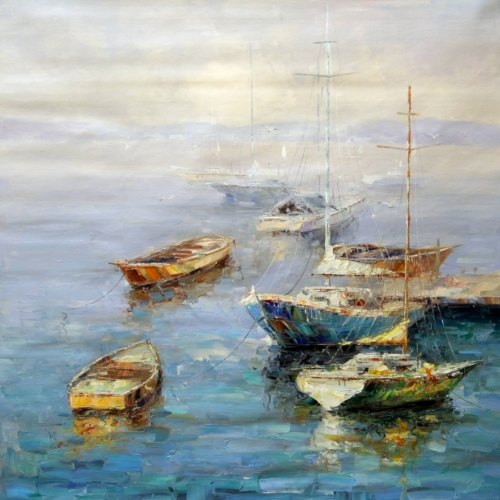 Картина "Спокойная гавань" Цена: 9200 руб. Размер: 80 x 80 см.