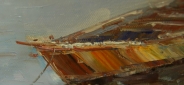 Картина "Спокойная гавань" Цена: 9200 руб. Размер: 80 x 80 см. Увеличенный фрагмент.