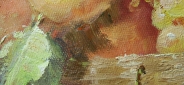 Картина маслом "Сочный натюрморт" Цена: 5000 руб. Размер: 40 x 30 см. Увеличенный фрагмент.