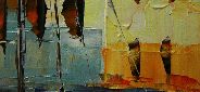 Картина "Вечерняя бухта" Цена: 11000 руб. Размер: 120 x 60 см. Увеличенный фрагмент.