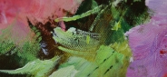 Картина маслом "Яркий фейерверк" Цена: 8500 руб. Размер: 50 x 60 см. Увеличенный фрагмент.