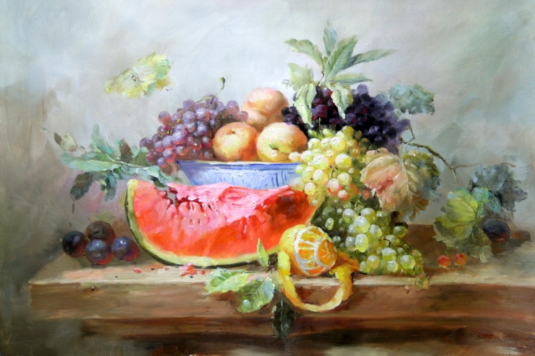 Картина маслом "Вкусный арбуз" Цена: 15000 руб. Размер: 90 x 60 см.