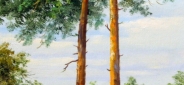 Картина "Две сосны" Цена: 7500 руб. Размер: 30 x 80 см.